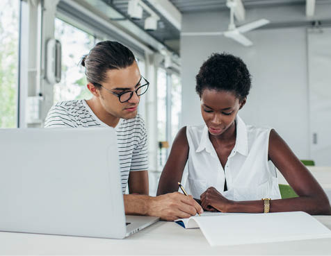 Businesspeople working in the office