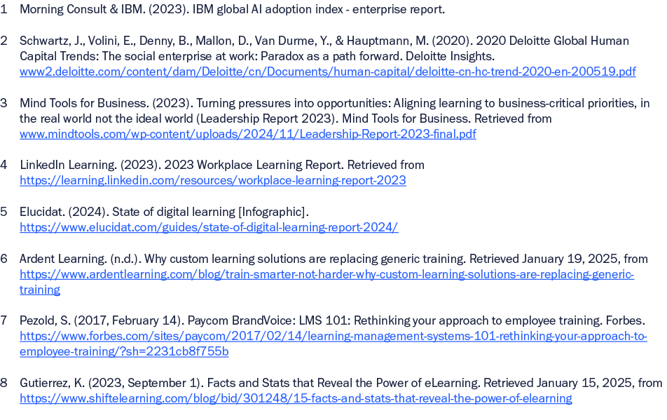 ﻿﻿1 Morning Consult & IBM. (2023). IBM global AI adoption index enterprise report. ﻿2 Schwartz, J., Volini, E., Denny...